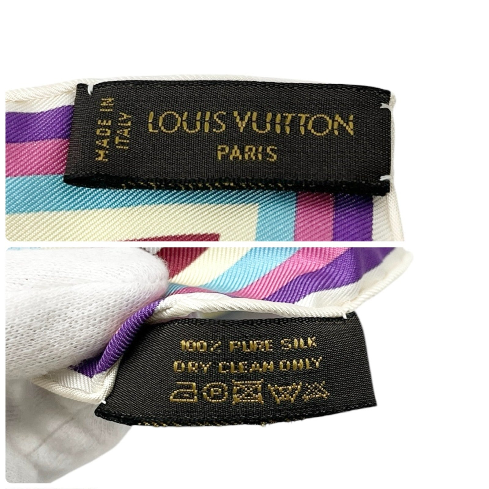 LOUIS VUITTON Vintage LV Eye Love Monogram Logo Multicolor Scarf Wrap Shawl