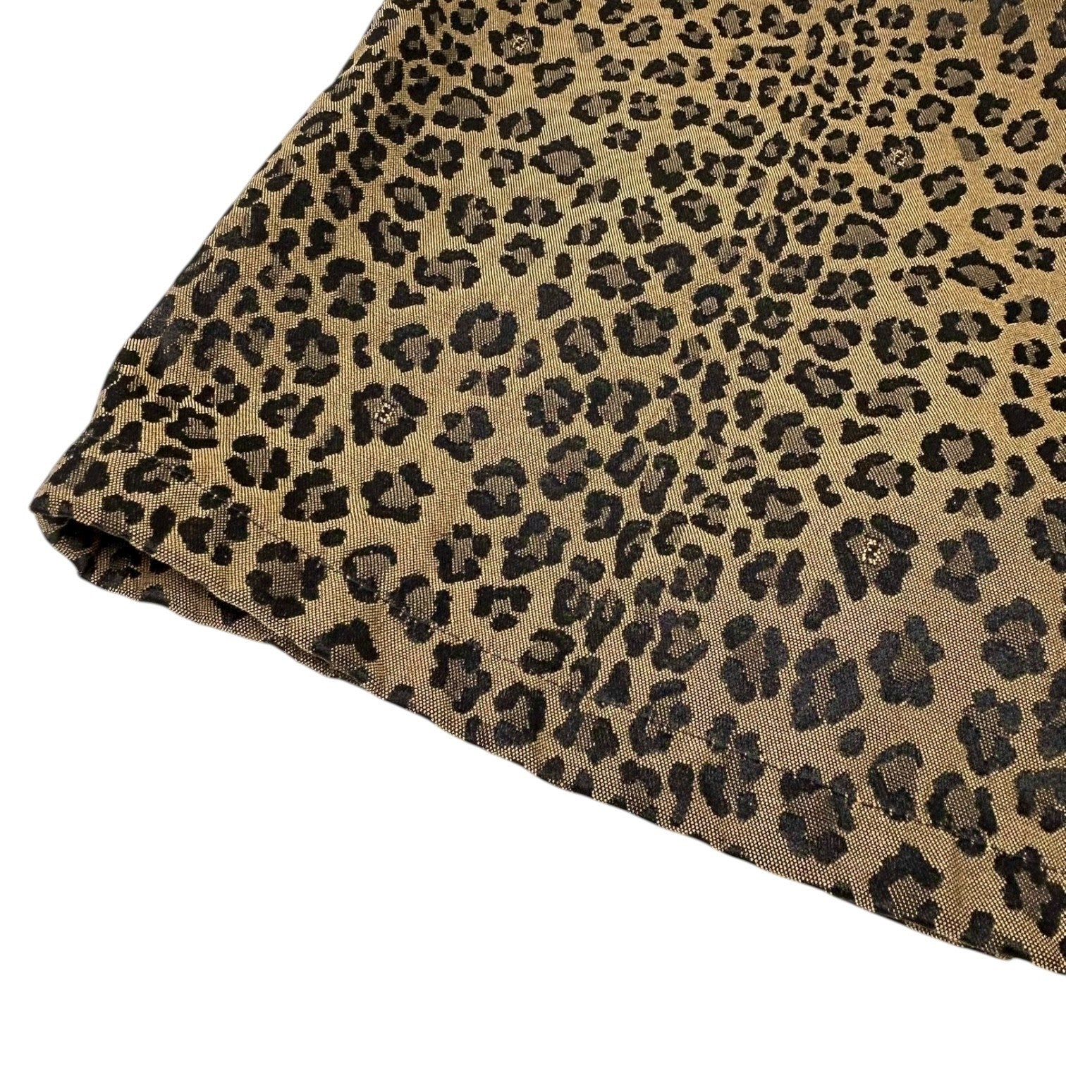 FENDI Vintage FF Logo Leopard Dress One-piece #44 Brown Black Sleeveless