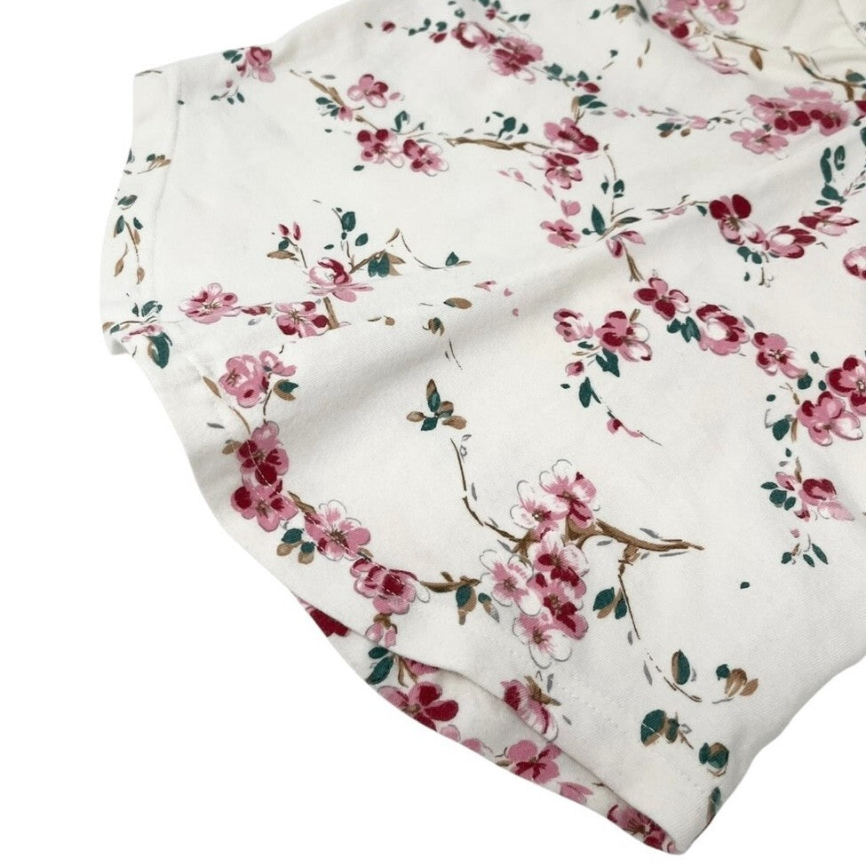 Vivienne Westwood Vintage Logo T-shirt Top #S White Pink Cotton Flower Frill