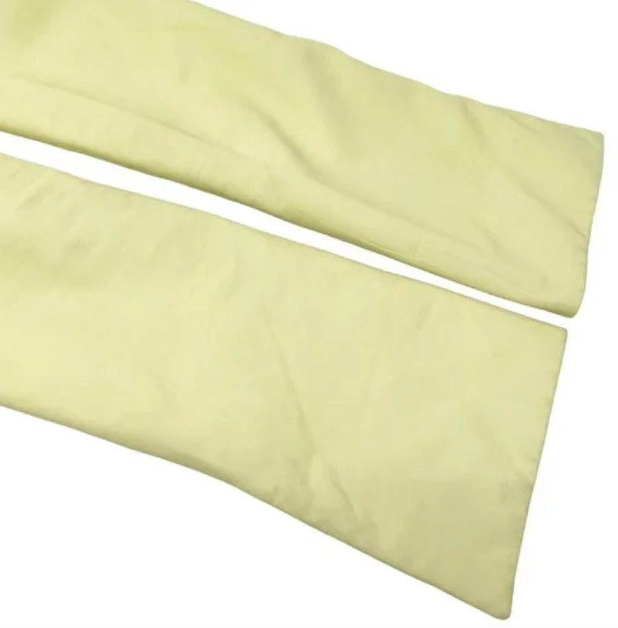 CHANEL Vintage 04C CC Mark Button Leather Jacket #36 Lambskin Lime Yellow