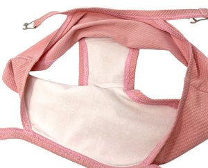CHANEL Vintage CC Logo Swimsuit Bikini Separate Swimwear Pink Nylon Rank AB