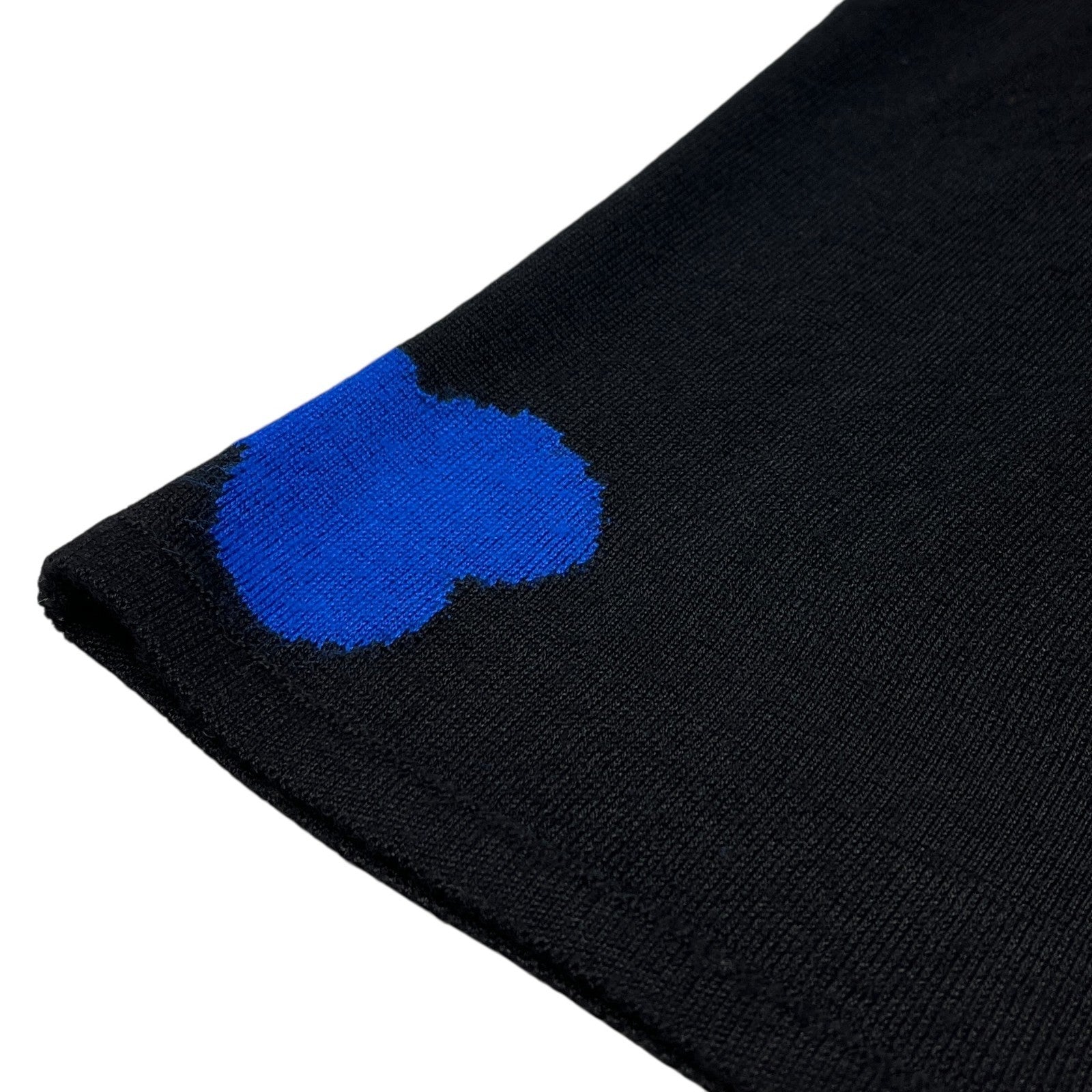 CHANEL Vintage 00T CC Mark Logo Camellia Knit Sweater Top #38 Black Viscose