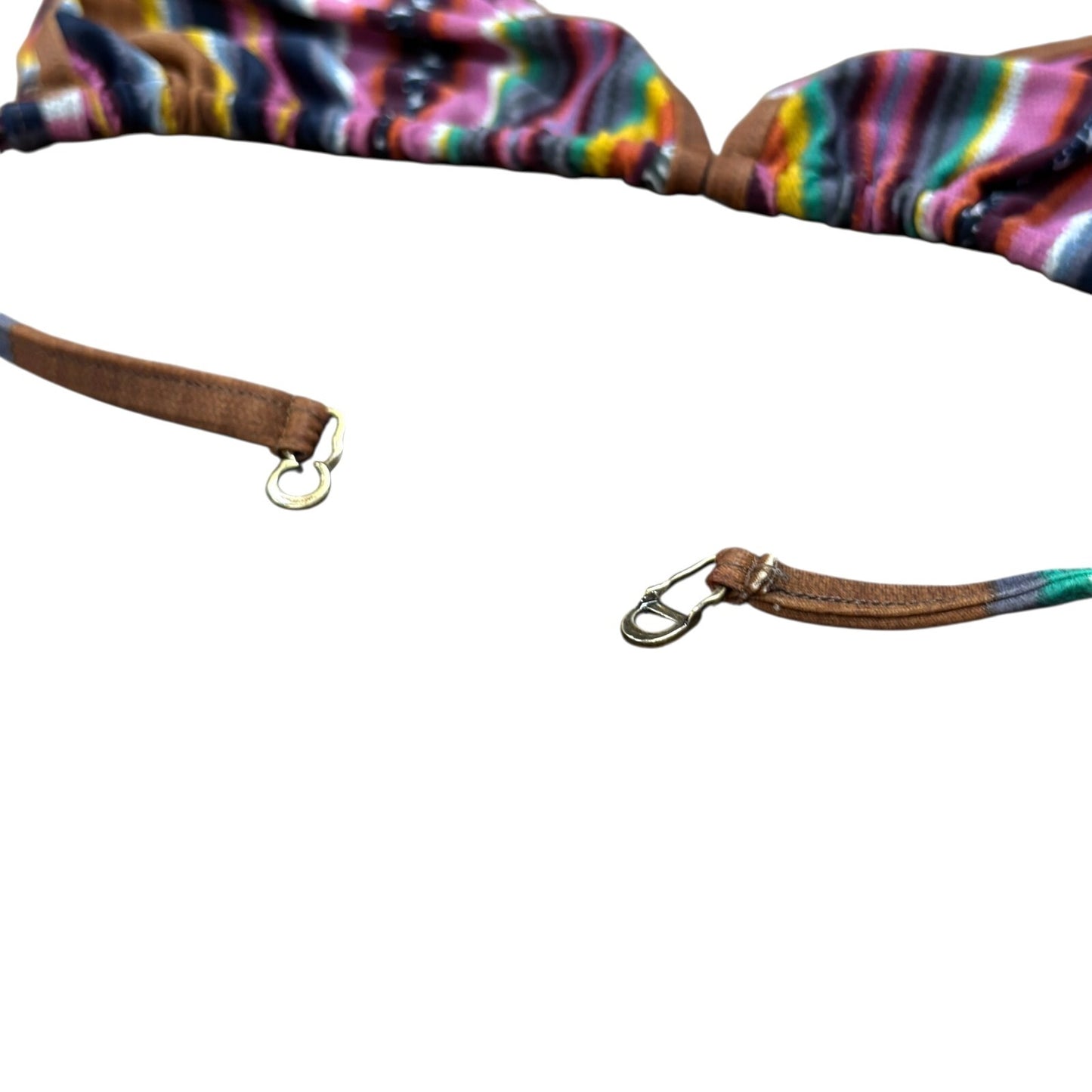 Christian Dior Vintage 2002 Multicolor Triangle Bikini #36 Swimwear Nylon