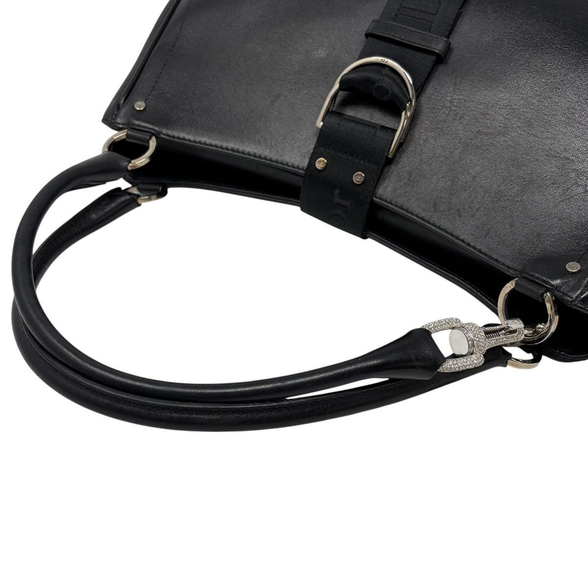 Christian Dior Vintage 2003 Hardcore Shoulder Bag Black Rhinestone 902384