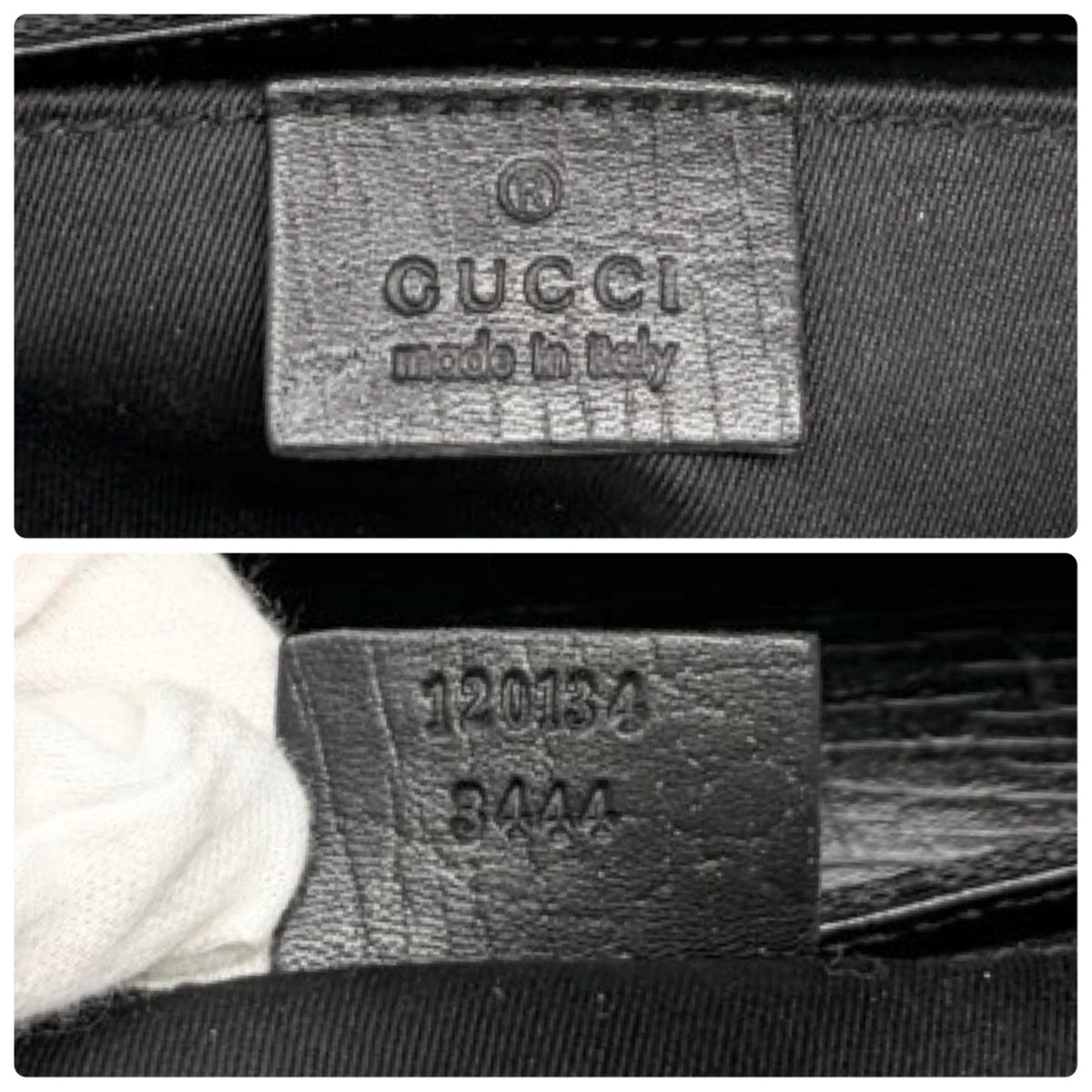 GUCCI Vintage Horsebit GG Monogram Chain Shoulder Bag Black Silver 902485