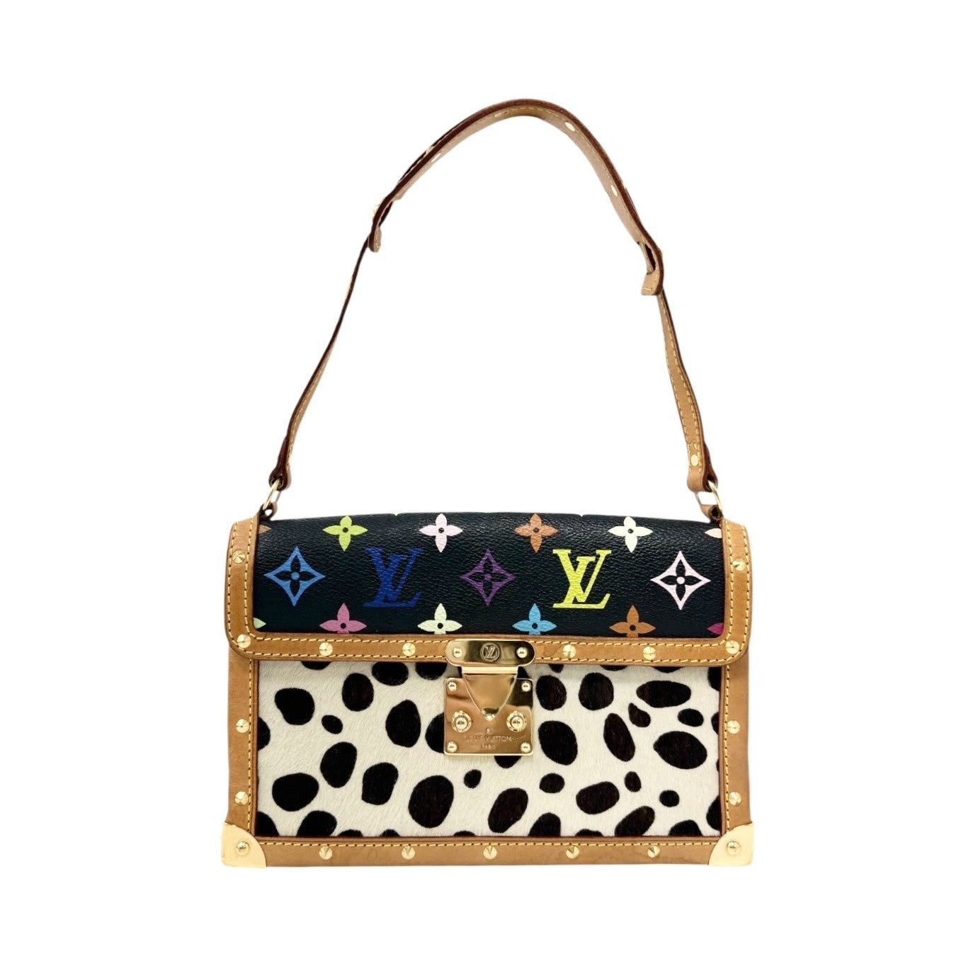 LOUIS VUITTON Vintage Monogram Multicolor Sac Dalmatien Mini Bag Pony Calf Hair