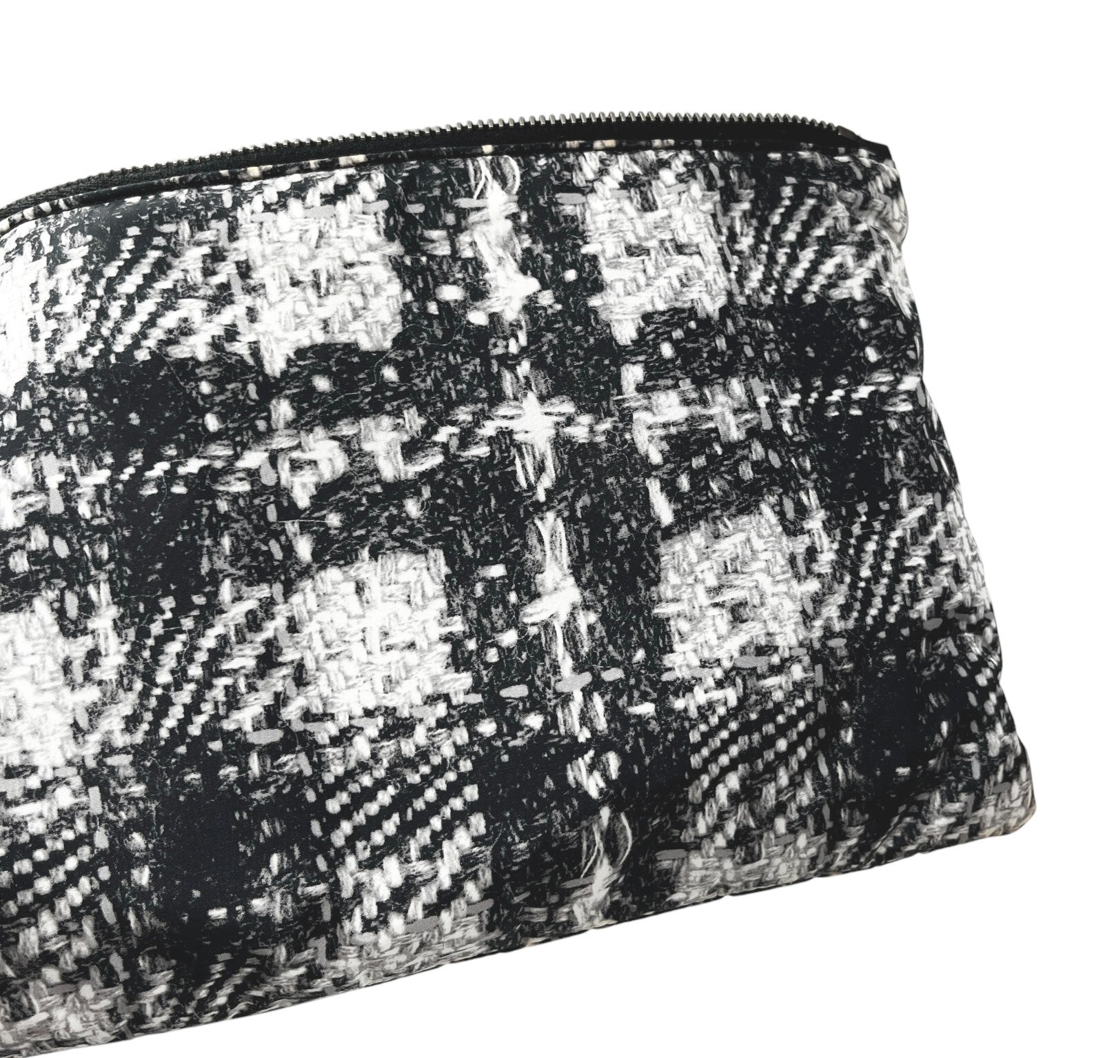 CHANEL Vintage CC Logo Matelasse Shoulder Bag With Pouch Black Silver Nylon