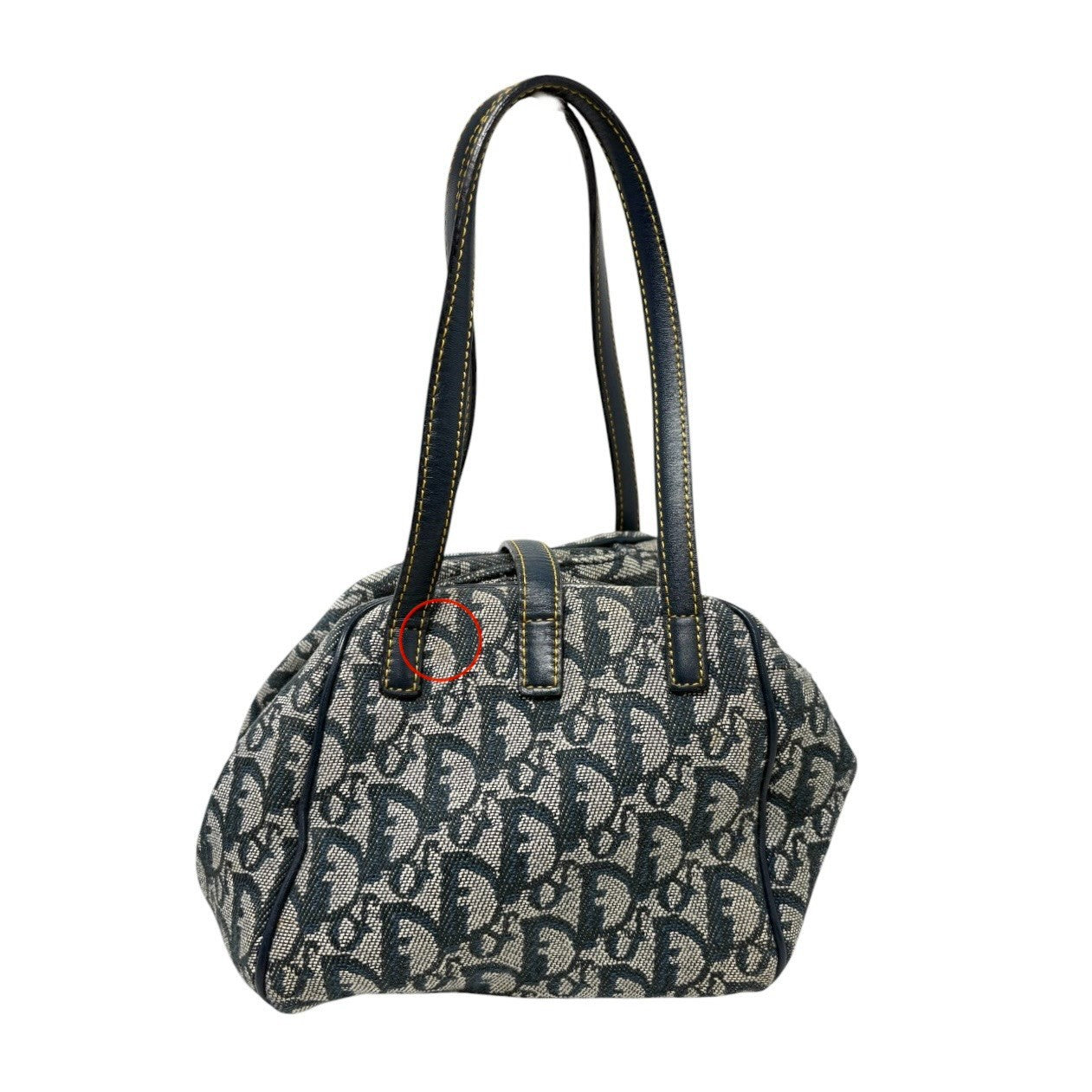 Christian Dior Vintage 2001 Trotter Monogram Mini D Charm Bag Handbag Blue 90128