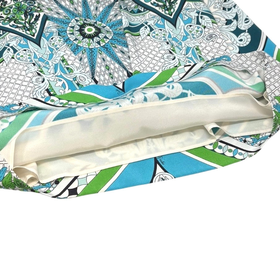 Emilio Pucci Vintage Logo Dress One-Piece #34 Multicolor Blue