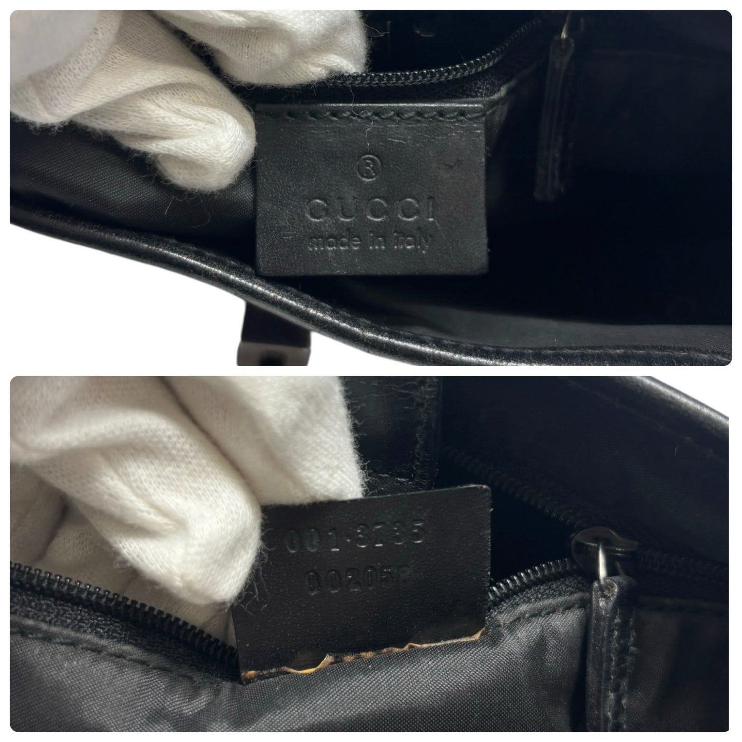GUCCI Vintage Logo Jackie Velour Shoulder Bag Handbag Purple Black 902061