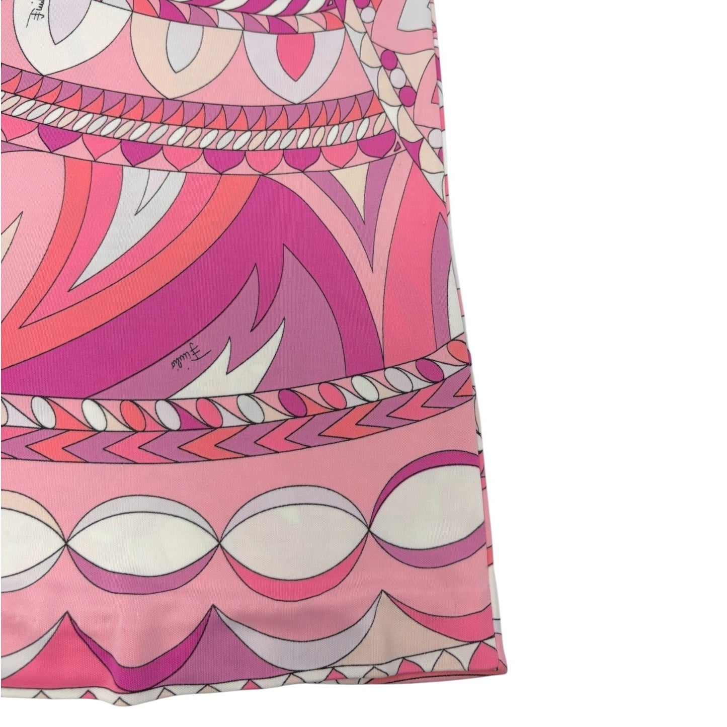 EMILIO PUCCI Vintage Mini Dress One-Piece #38 Pink Multicolor Rayon 901858