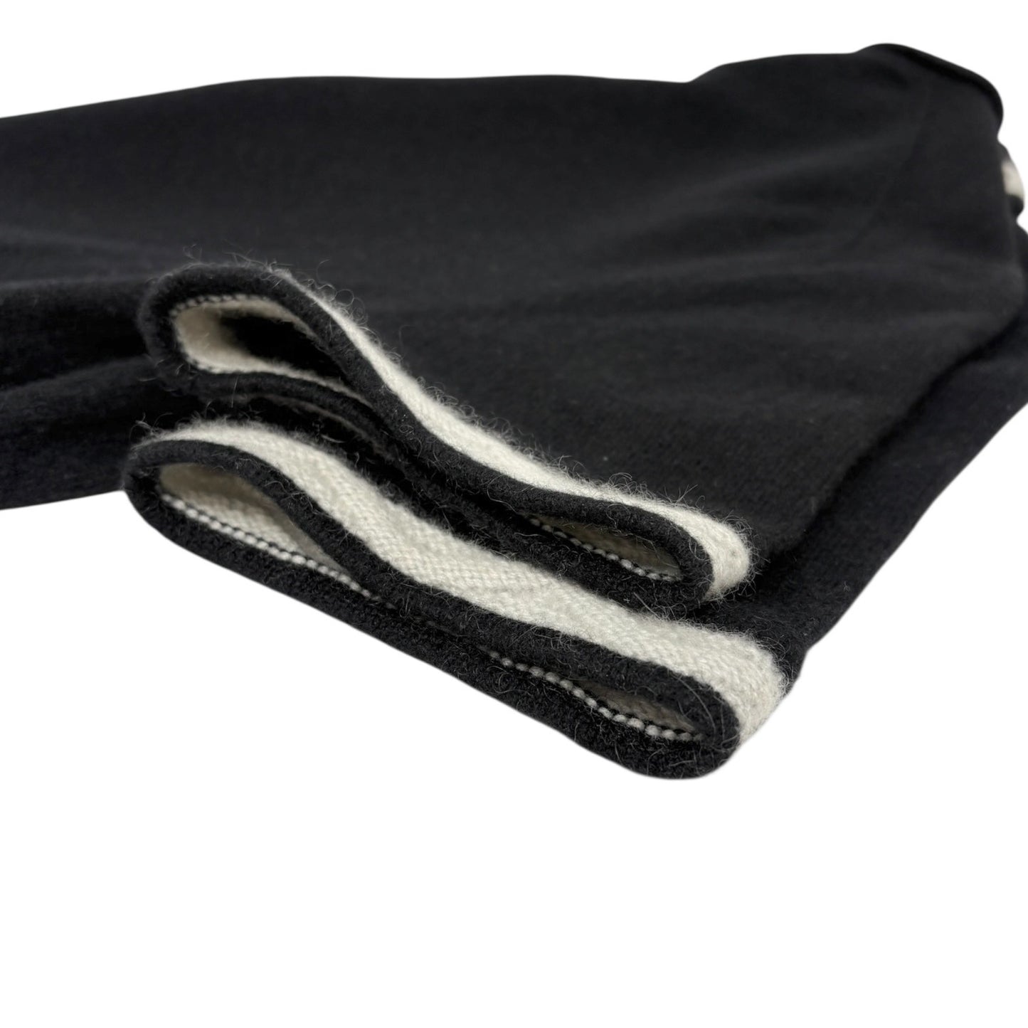 CHANEL Vintage 04A CC Logo Knit Polo Shirt Top Sweater #38 Cashmere Black