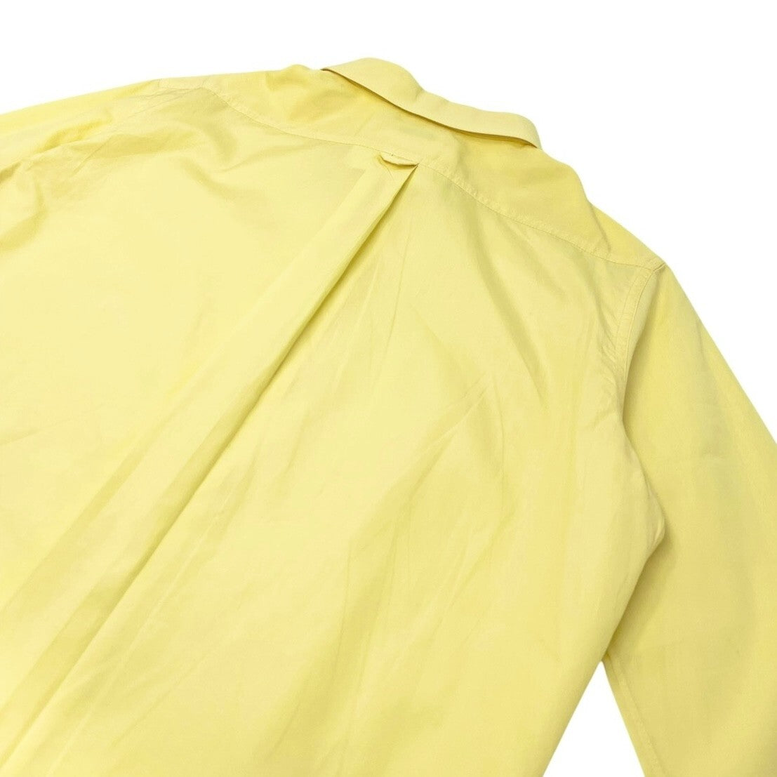 CHANEL Vintage PO4946 CC Mark Logo Shirt Top #36 Button Up Yellow Gold Cotton