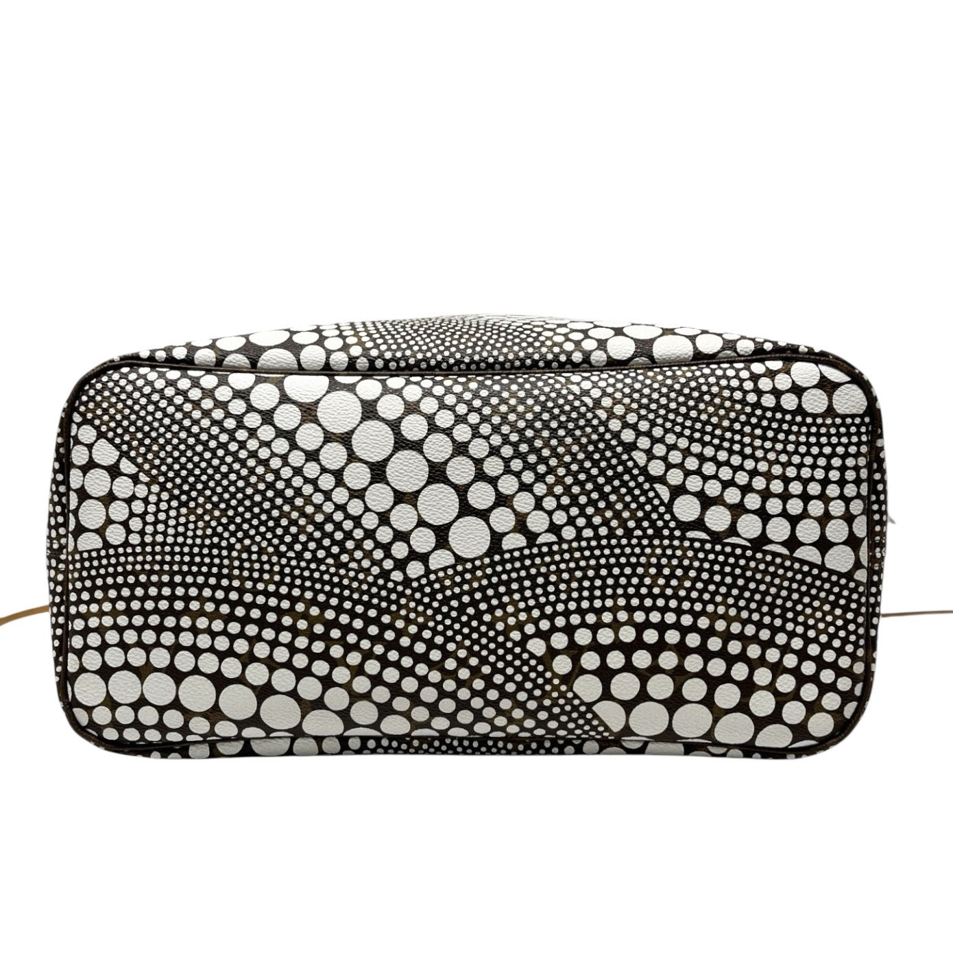 LOUIS VUITTON Vintage Monogram Neverfull MM Yayoi Kusama Tote Bag Dots White
