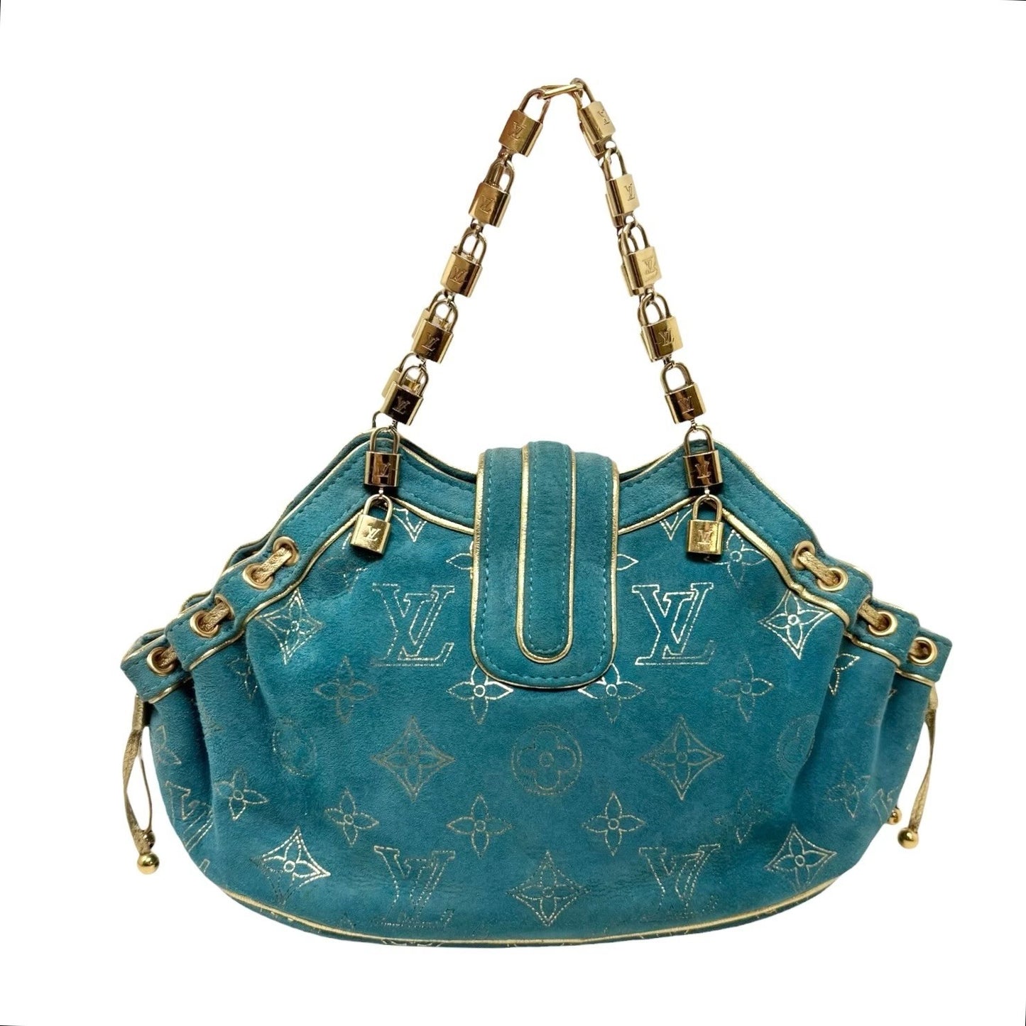 LOUIS VUITTON Vintage Monogram Extraordinary Theda PM Bag Turquoise 902025