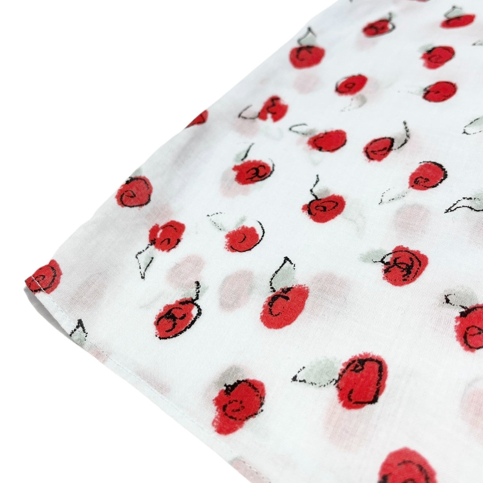 CHANEL Vintage 99S CC Logo Flower Print Shirt Top #44 Button Light Blue Red