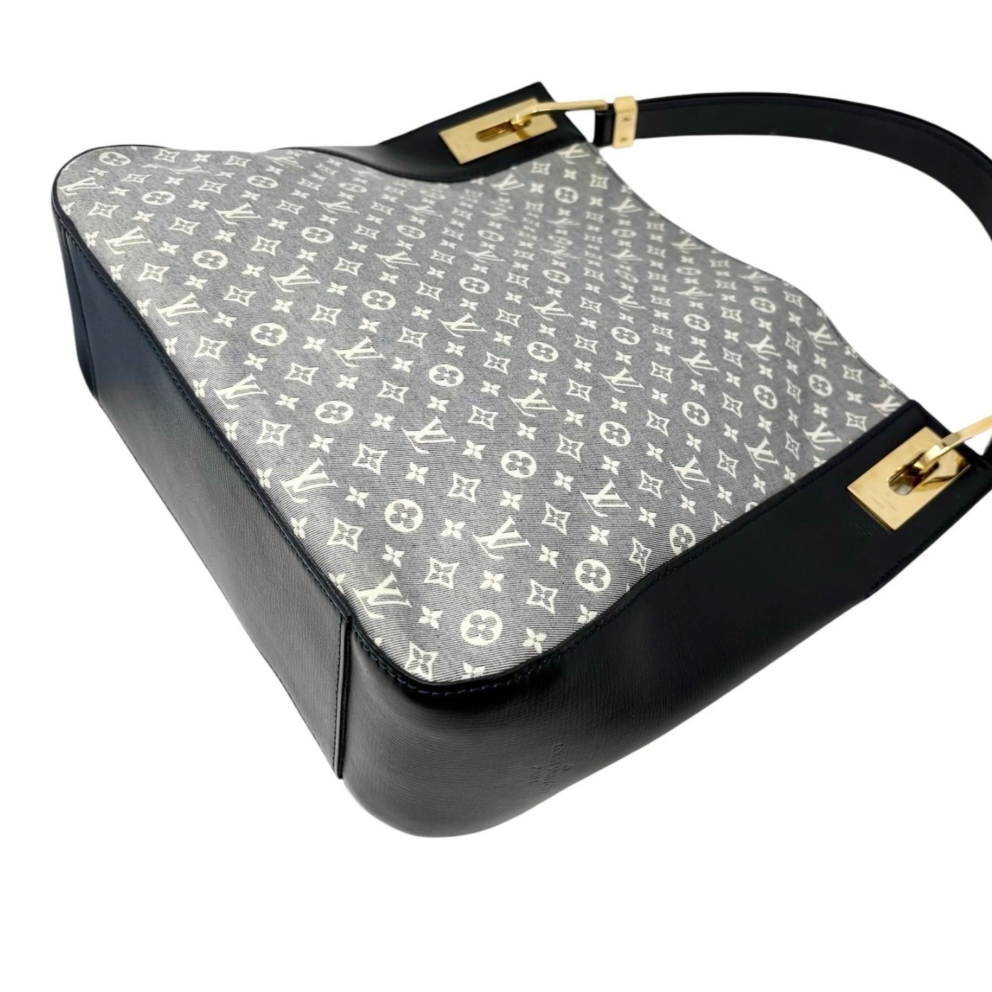 LOUIS VUITTON Vintage Monogram Idylle Rendez-Vous MM Tote Bag Blue Canvas