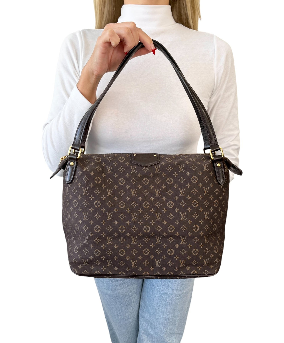 LOUIS VUITTON Vintage LV Monogram Idylle Ballade MM Shoulder Bag Brown 902359
