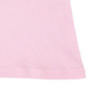 LOUIS VUITTON Vintage LV Beads Logo Tank Top #M Pink White Cotton Rank AB