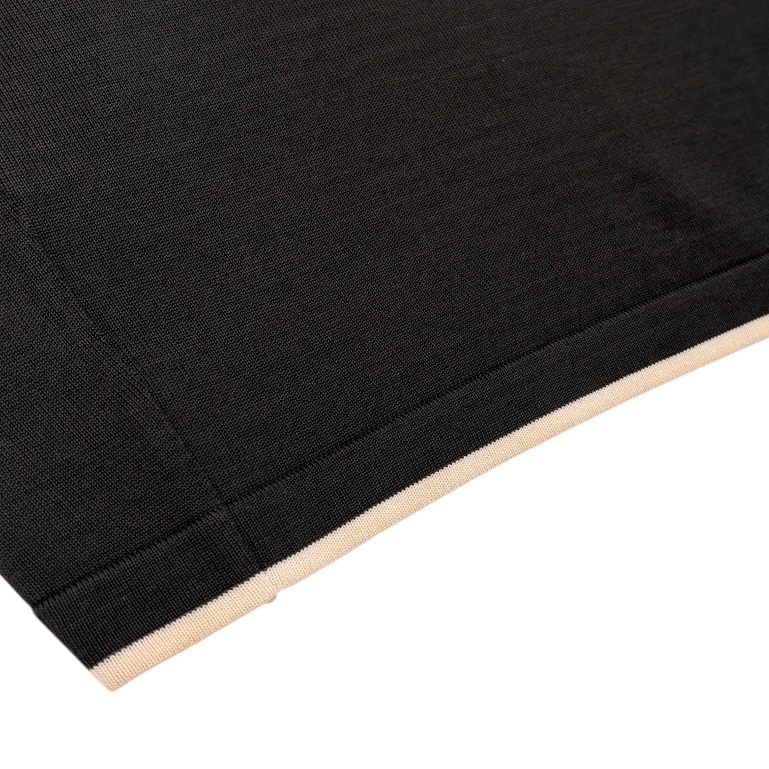 CHANEL Vintage 96C CC Mark Button Long One-piece Dress #40 Black Cream Cotton