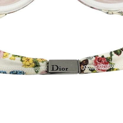 Christian Dior Vintage D-Charm Flower Bikini Swimwear Multicolor White 106951