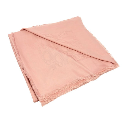 Christian Dior Vintage Logo Trotter Monogram Silk Scarf Shawl Pink 902070