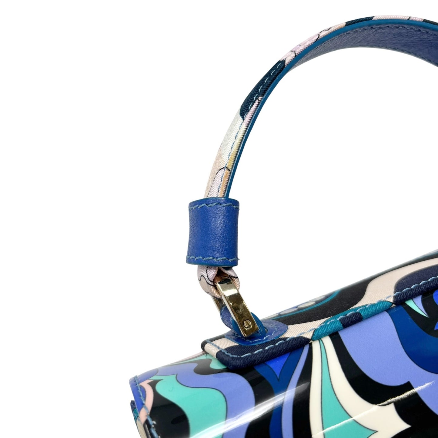 EMILIO PUCCI Vintage Logo Psychedelic Printed Multicolor 2way Bag Blue 902568