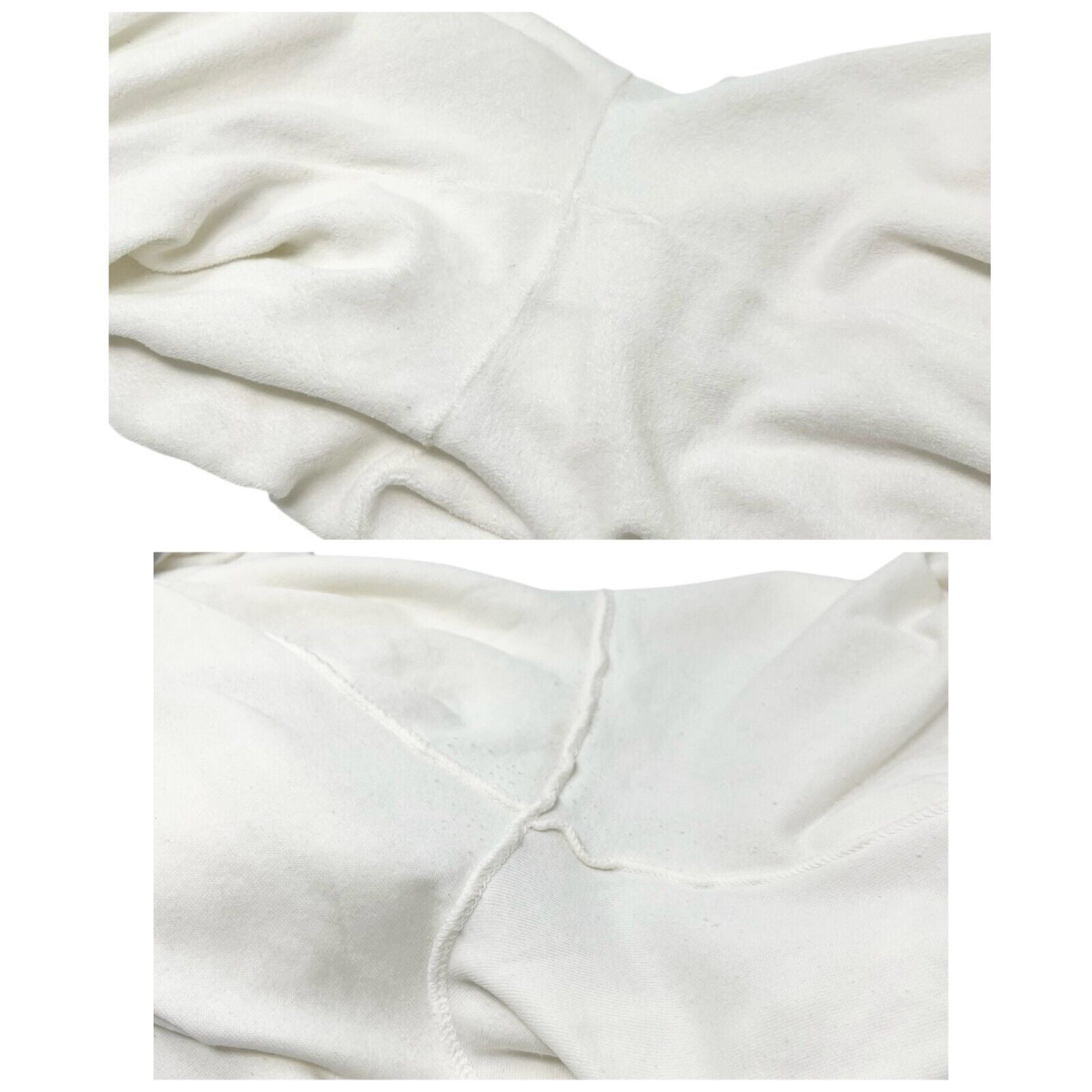 CHANEL Sport Vintage 06C CC Logo Hoodie Pants Set Up #36 White Cotton Zip