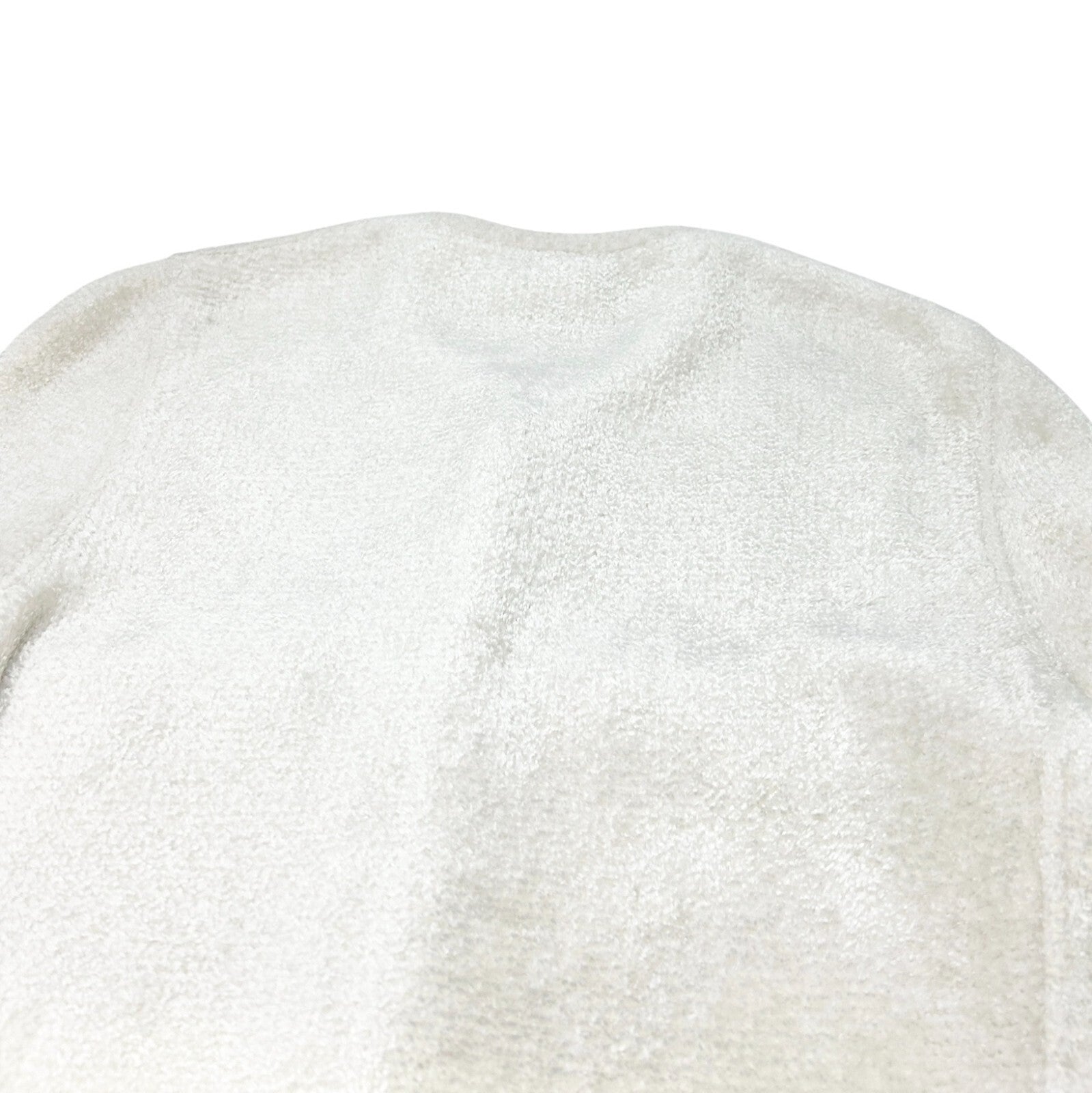 CHANEL Vintage 95A CC Mark Logo Velour Jacket #36 White Gold Viscose Cardigan