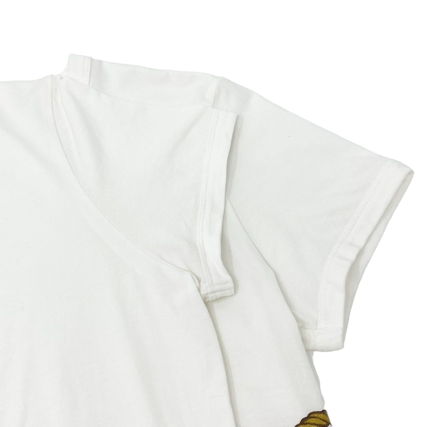CELINE Vintage Macadam Logo T-shirt Top #S Chain Print White Cotton Rank AB