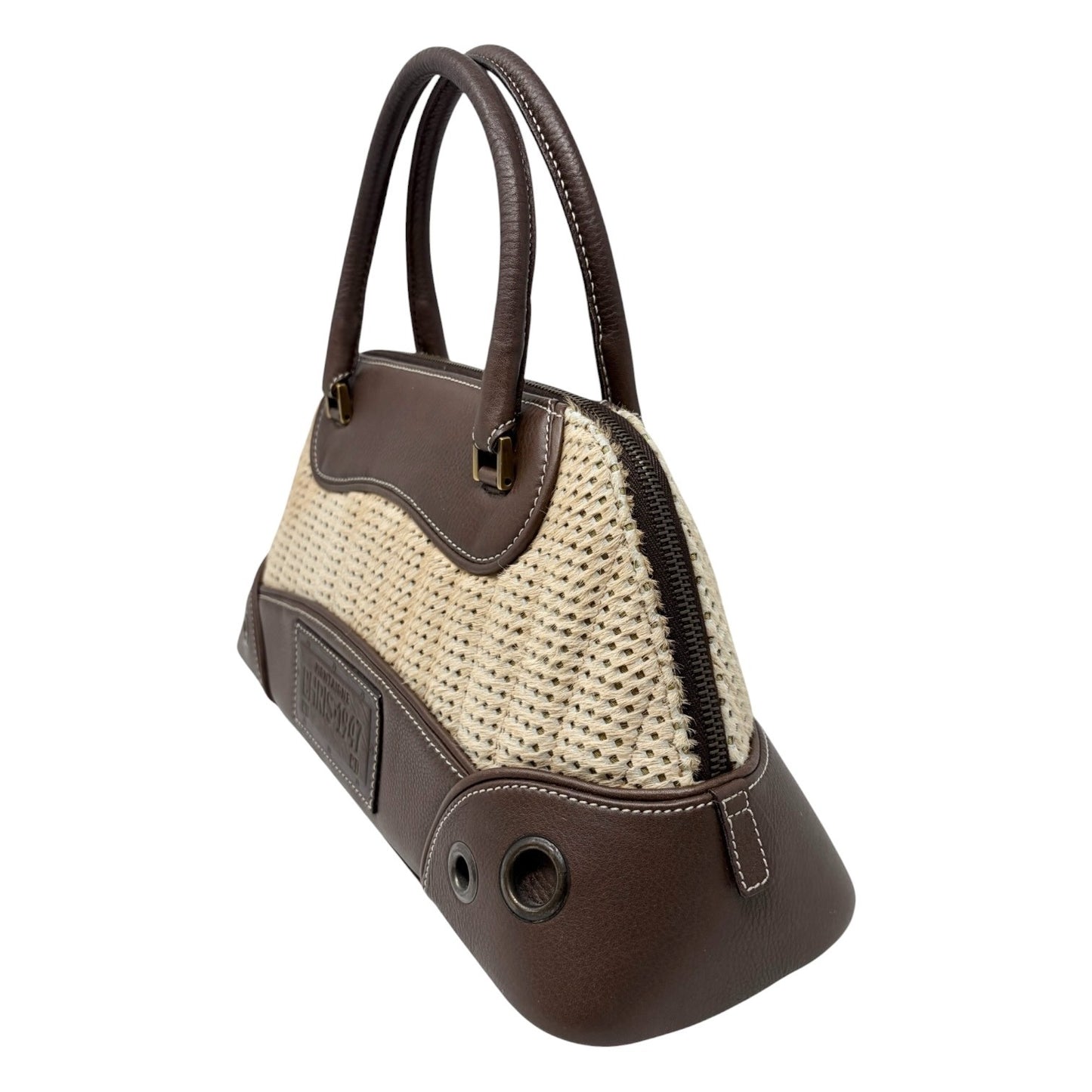Christian Dior Vintage Montaigne Chris 1947 Pony Hair Bag Beige Brown 901895