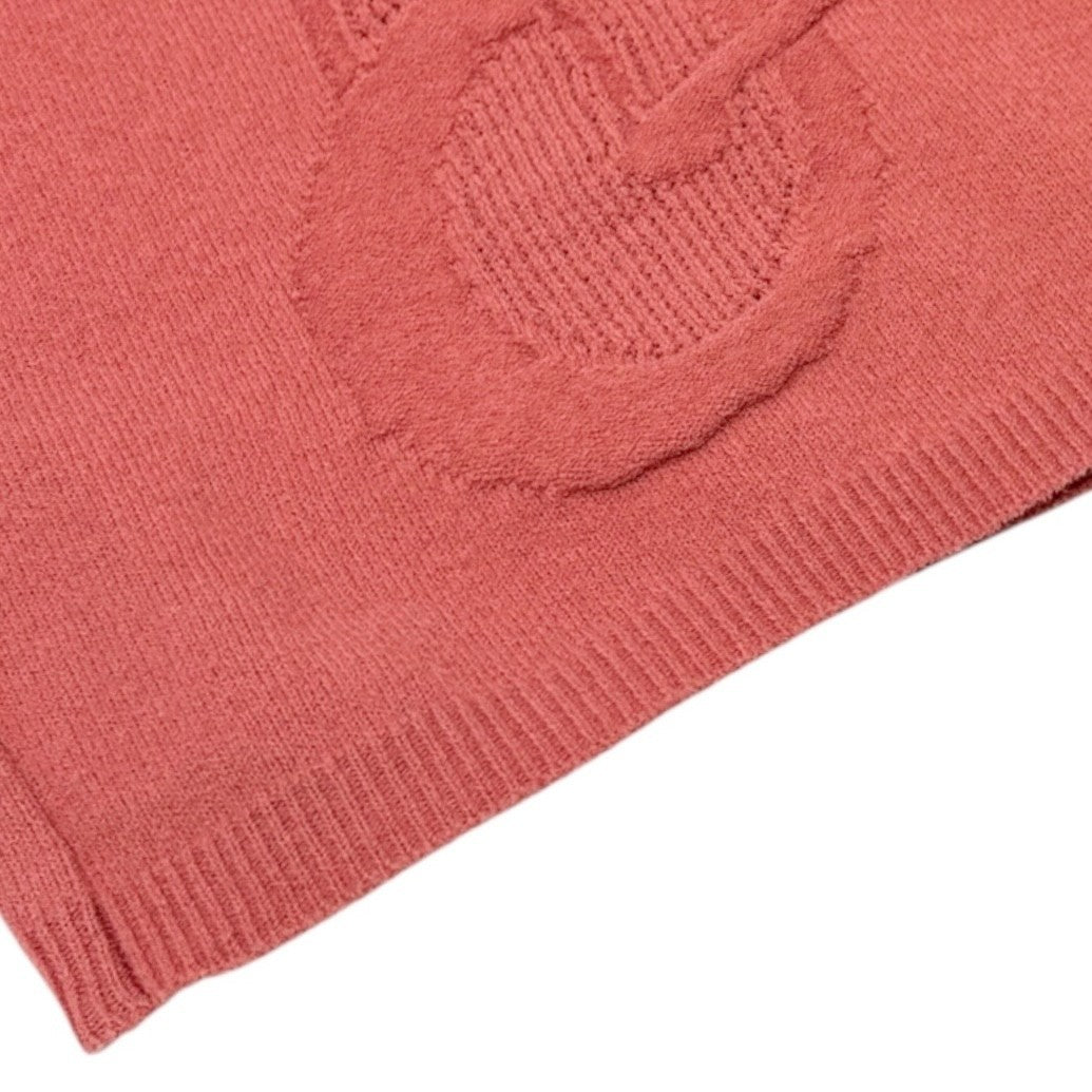 CHANEL Vintage 04P Logo Knit T-shirt Top #38 Pink Cotton Polyester