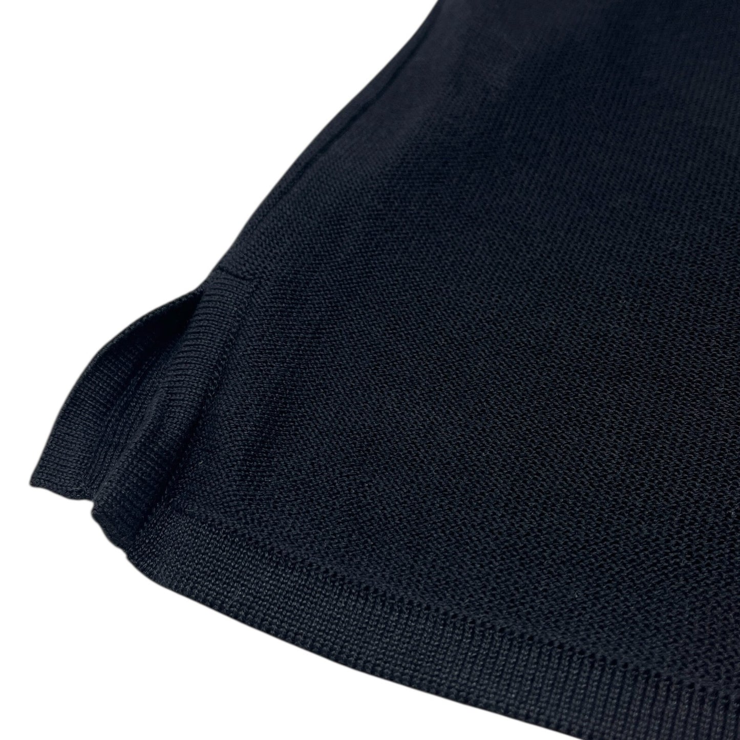 CHANEL Vintage 98P CC Logo Knit Camisole Tunic #38 Top Sleeveless Black Silk