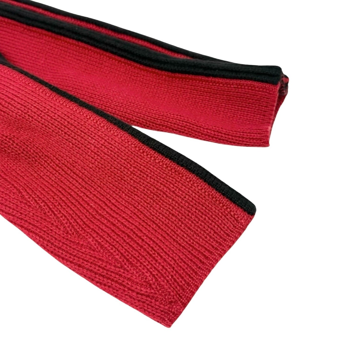 CELINE Vintage Logo Turtleneck Cashmere Knit Sweater Top #S Red 902216