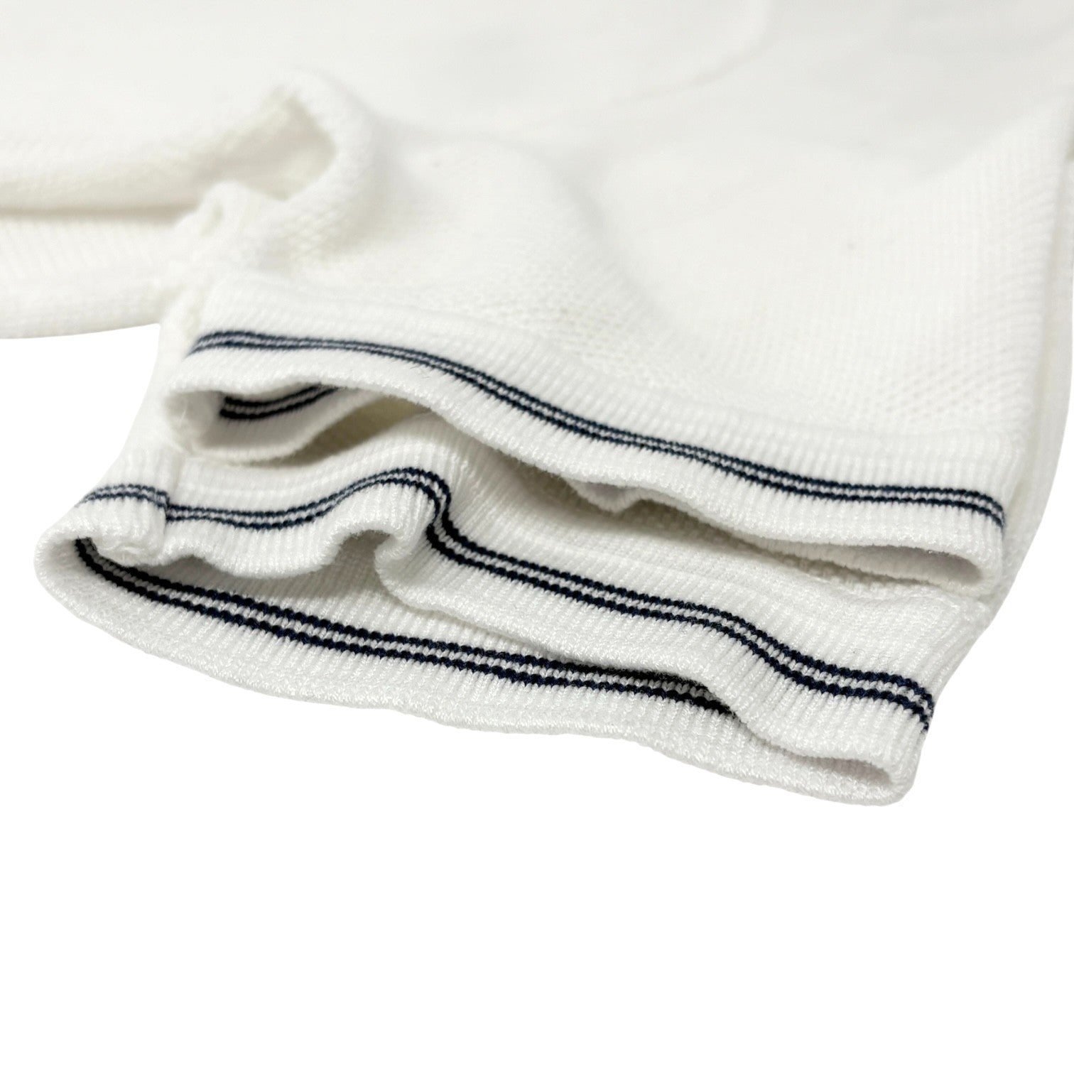 CHANEL Sport Vintage 05P CC Logo Polo T-shirt Top #38 Tennis Racket White Blue