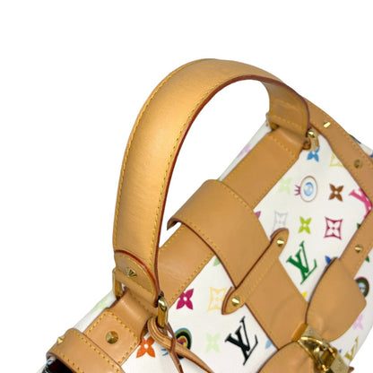 LOUIS VUITTON Vintage Eye Love Monogram Multicolor Key Tote Bag Beige 106912