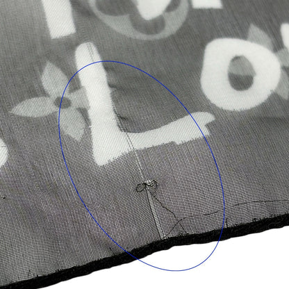 LOUIS VUITTON Monogram Graffiti Silk Scarf Wrap Stephen Sprouse Black White
