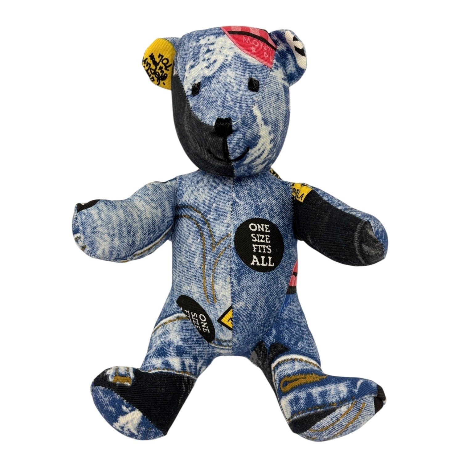 Christian Dior Vintage Baby Dior Teddy Bear Plush Toy Blue Black Cotton