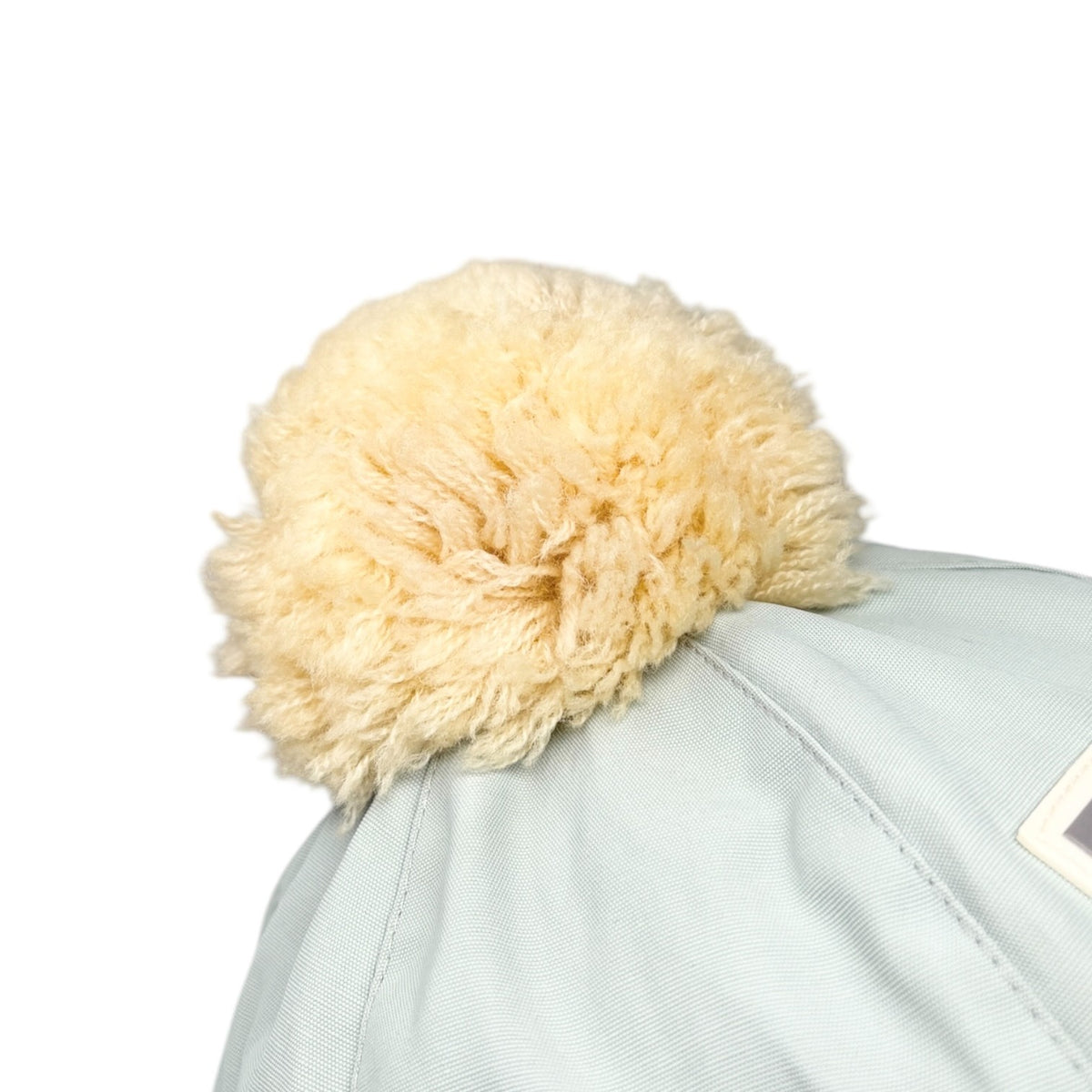 CHANEL Sport Vintage CC Logo Knit Pompom Beanie Hat Cap #M Blue Beige 902497