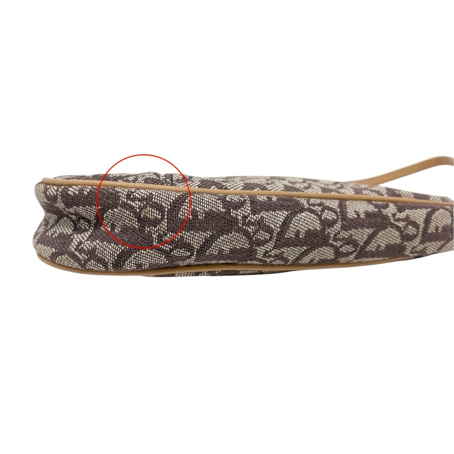 Christian Dior Vintage 2001 Trotter Monogram Mini Saddle Bag Brown 902211