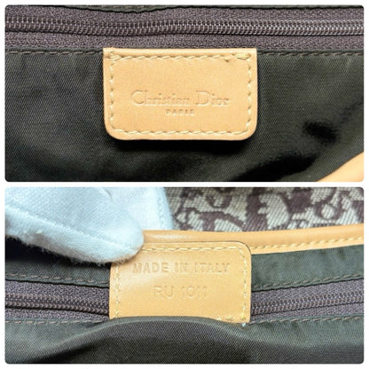 Christian Dior Vintage Trotter Monogram Saddle Bag Brown  Gold Canvas 902327