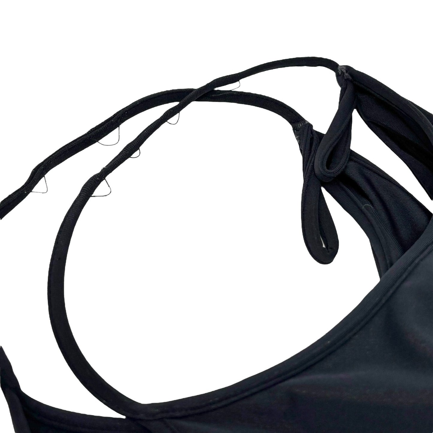 CHANEL Vintage 97C CC Mark Logo Camisole Dress #44 One-piece Black Nylon