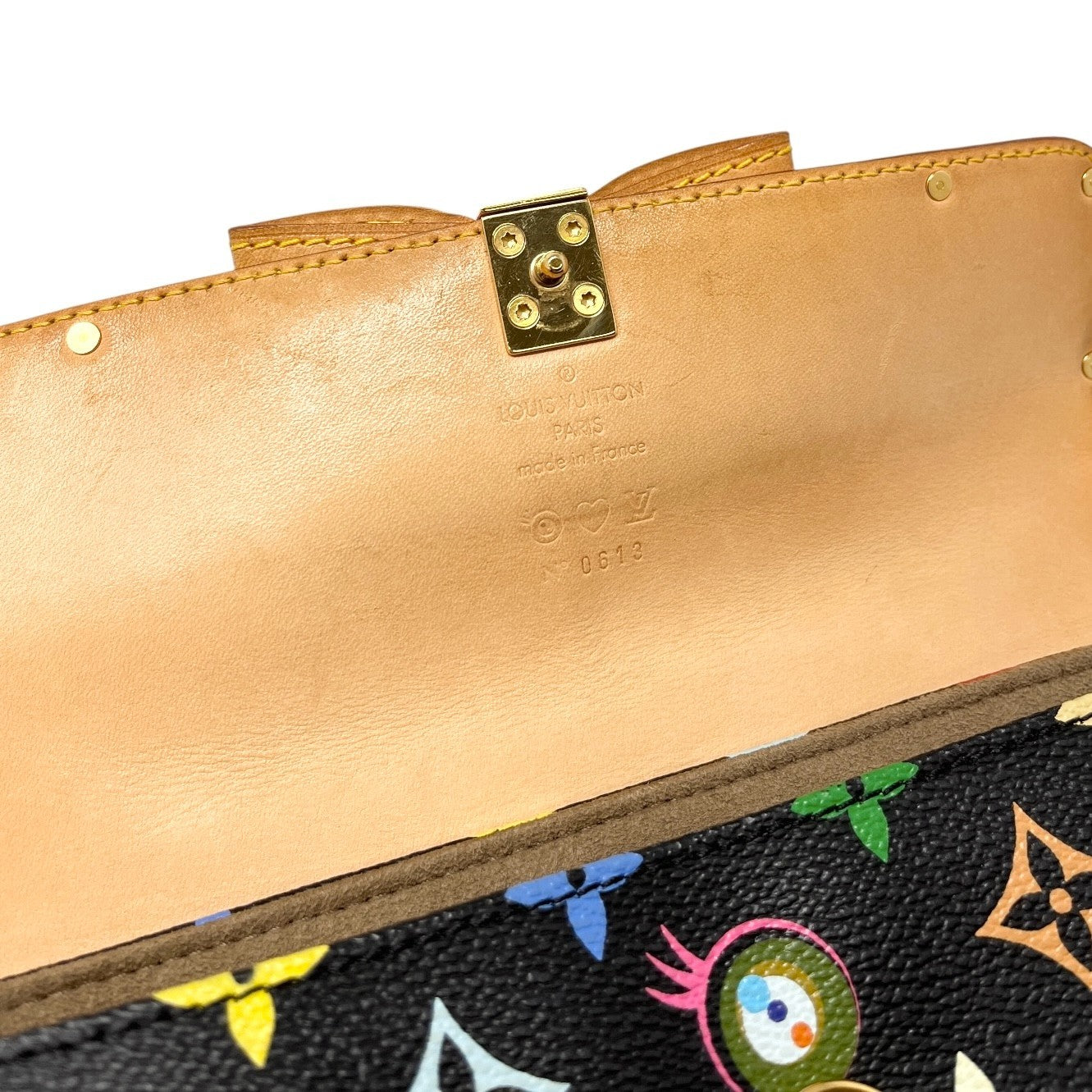 LOUIS VUITTON Vintage M92054 Eye Love Monogram Pochette Eye Miss You Bag Black