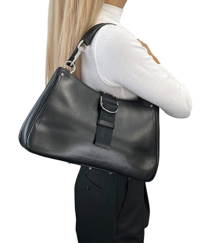 Christian Dior Vintage 2003 Hardcore Shoulder Bag Black Rhinestone 902384