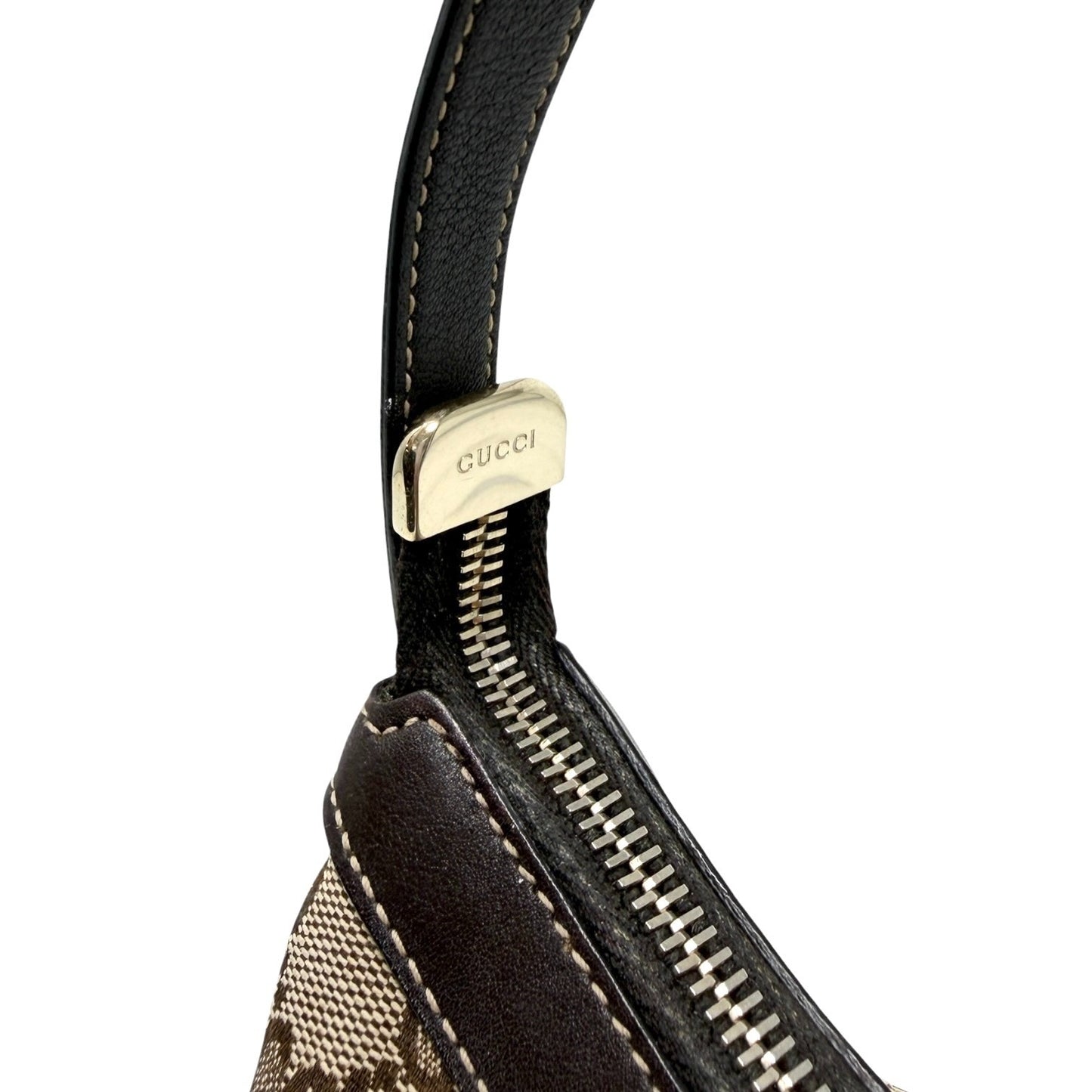 GUCCI Vintage GG Monogram Mini Shoulder Bag Pochette Beige Brown 902410