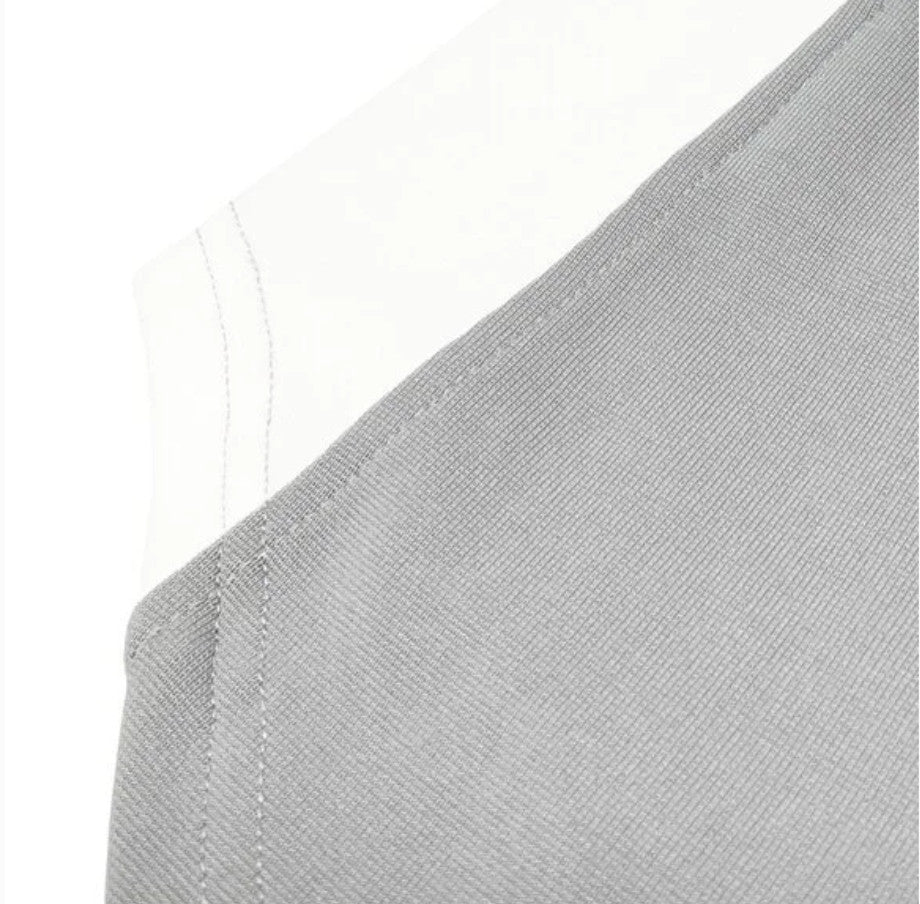 CHANEL Sport Vintage 01P CC Rompers One Piece #34 Zip Gray White Nylon