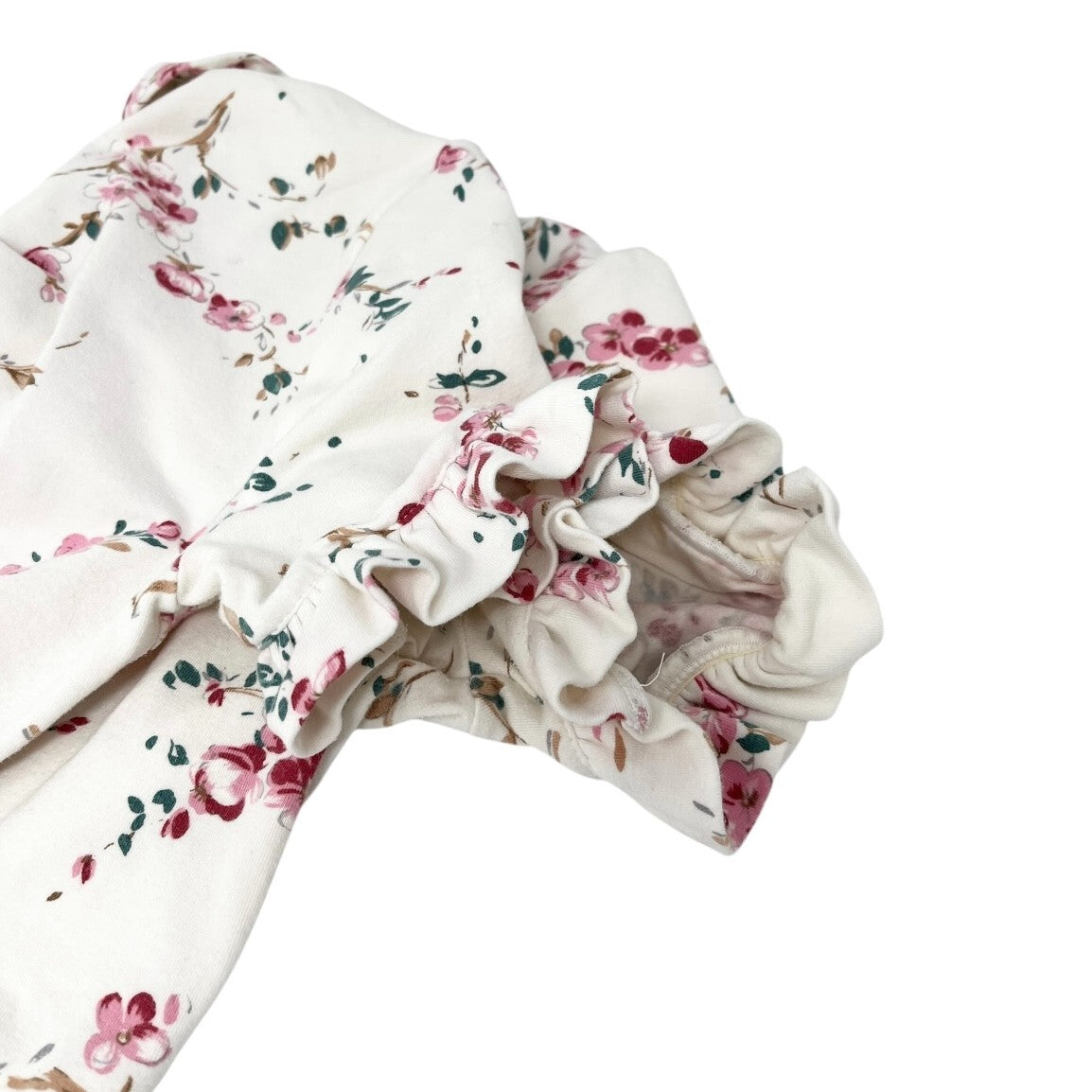 Vivienne Westwood Vintage Logo T-shirt Top #S White Pink Cotton Flower Frill