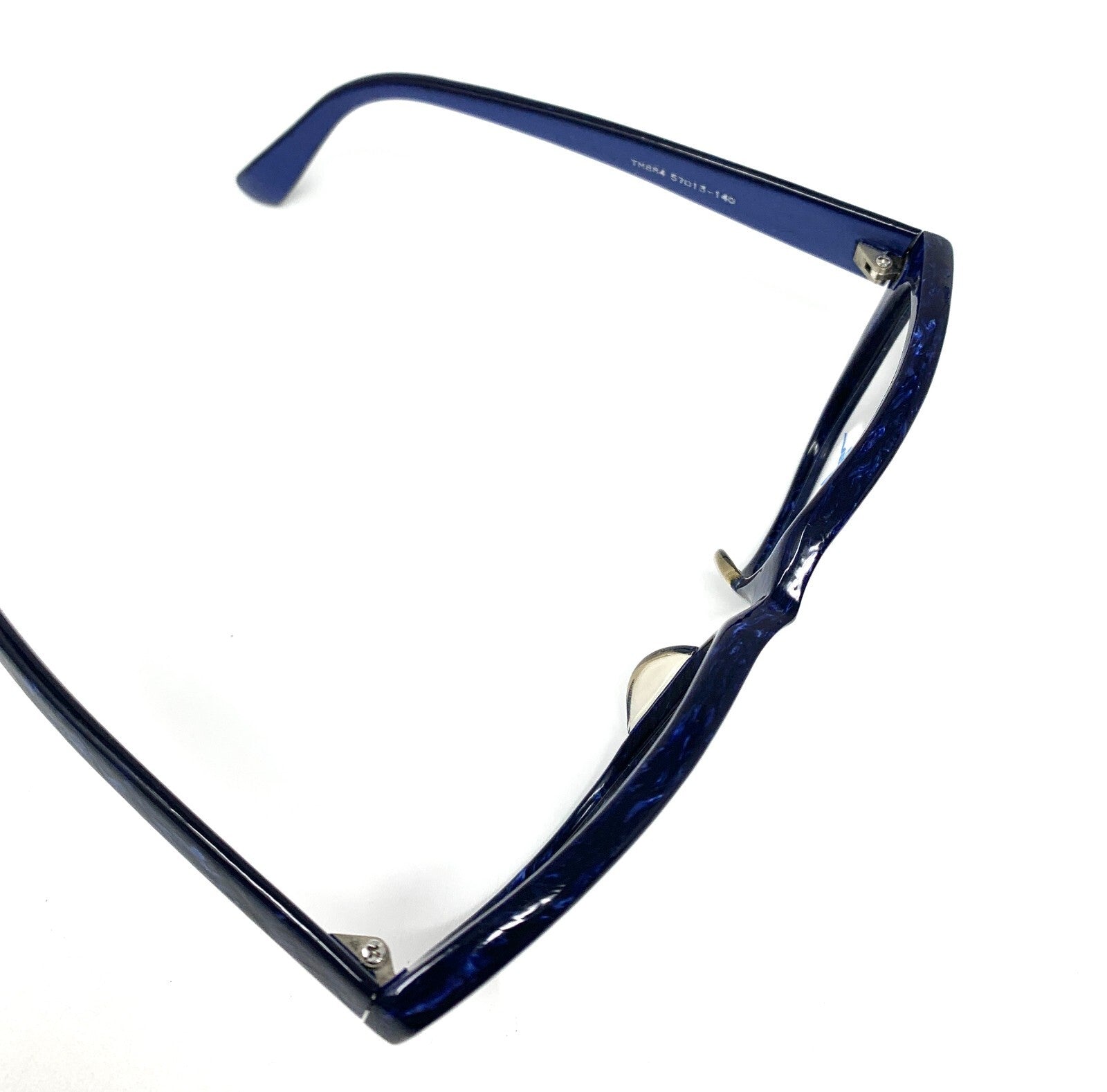 THIERRY MUGLER Vintage Logo Sunglass Shades Accessory Marble Pattern Blue RankAB