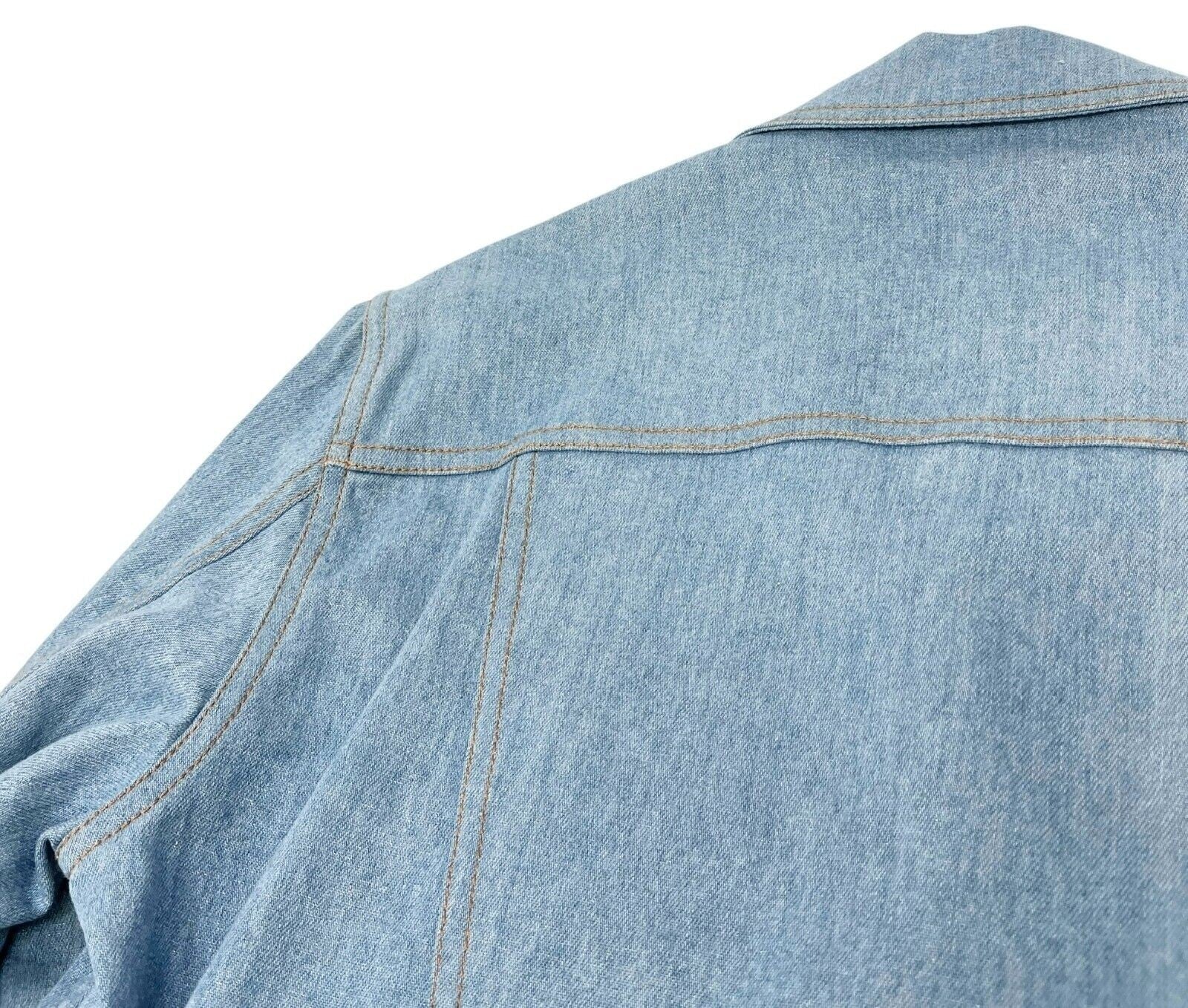 Christian Dior Vintage 2002 Denim Jacket #38 Embroidery Rhinestone Glitter Blue