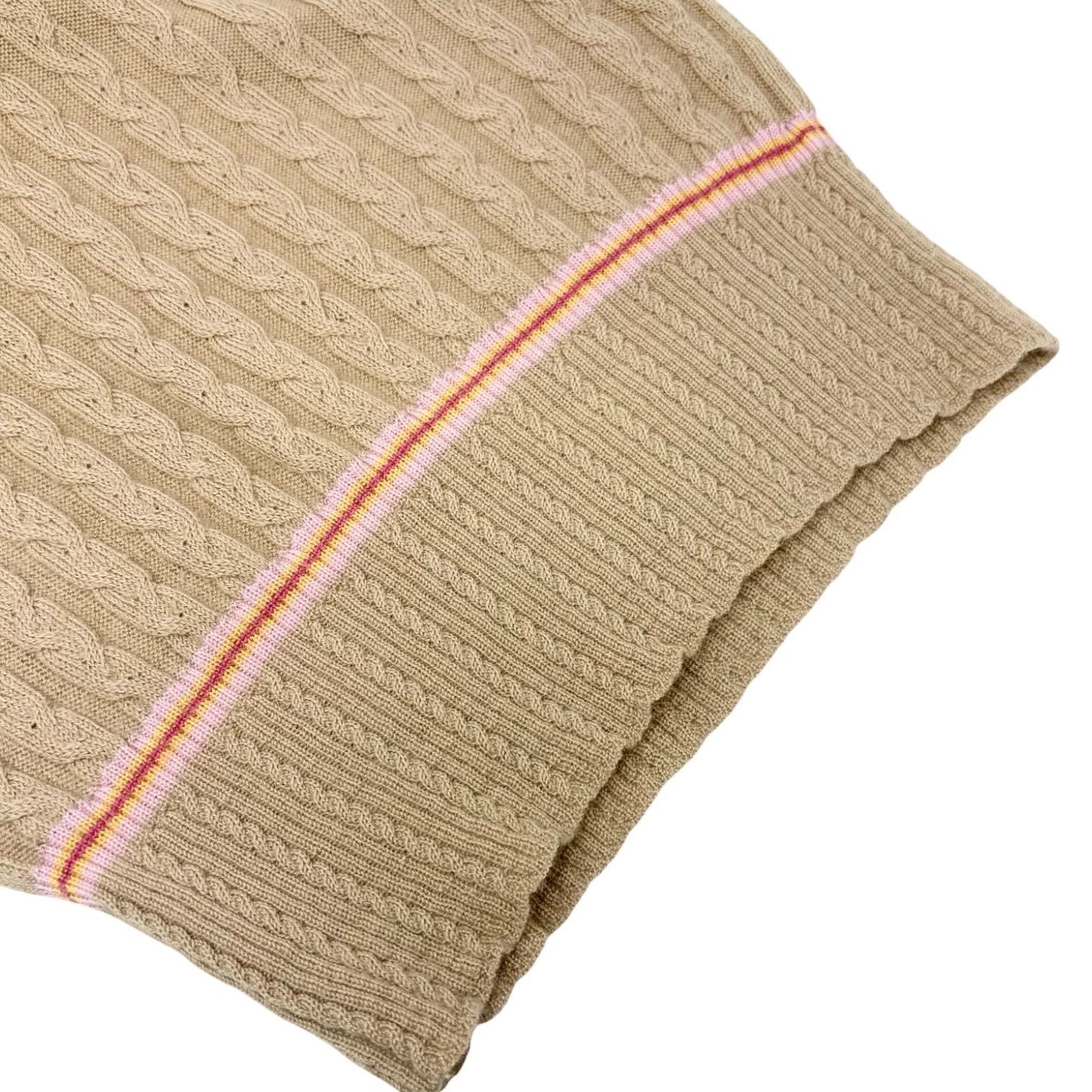 Christian Dior Vintage Logo Knit Top Vest Sweater #38 Sleeveless Beige 902083